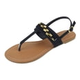 thumbnail image 1 of Starbay Women's T-Strap Flats Sandals, Adjustable Beads, 1 of 2