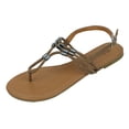 thumbnail image 1 of Starbay Women's T-Strap Flats Sandals, Fashion Beads, 1 of 2