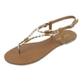 thumbnail image 1 of Starbay Women's T-Strap Flats Sandals Tan Size 8, 1 of 2