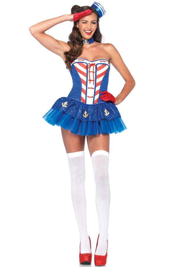 Patriotic Starboard Sweetie 4 Piece Women's Costume Small 4-6