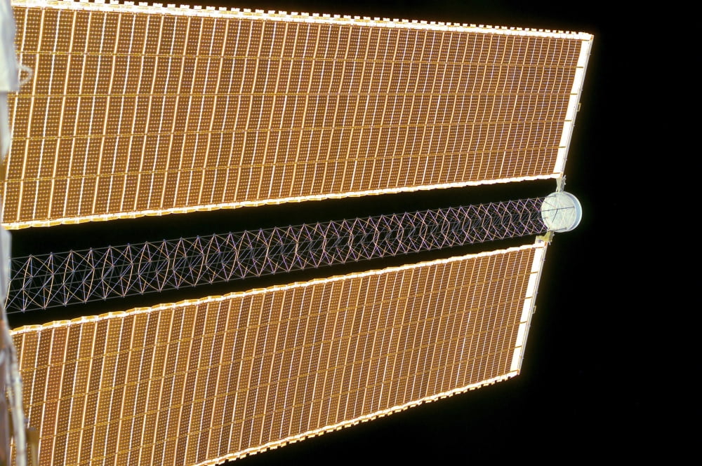 Starboard solar array wing panel Canvas Art - Stocktrek Images (34 x 23)