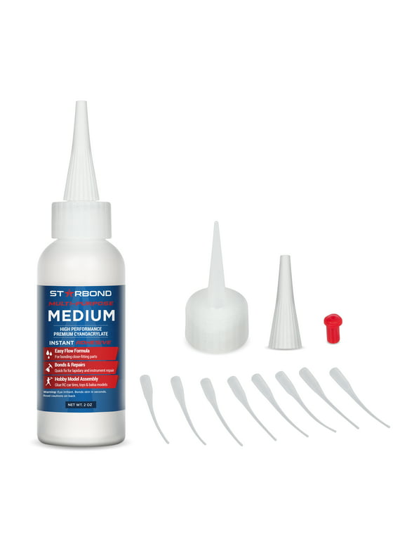 Starbond 2 oz. Medium CA Glue (Premium Cyanoacrylate Super Glue) for Quick Glue-ups, Woodworking, Woodturning, Hobby Model