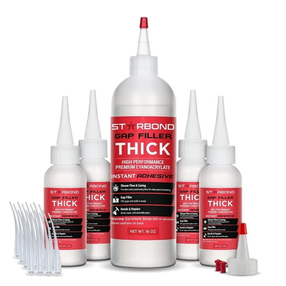 Thick CA Glue Complete Refill Kit (453-gram) - Premium Cyanoacrylate Glue for Mitre Joint Bonding, Woodworking, Carpentry, Archery Fletching, 16 oz