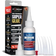 Starbond 2 oz. Medium CA Glue Premium Cyanoacrylate Super Glue for Quick Glue-ups, Woodworking, Woodturning, Hobby Model