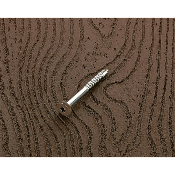 Starborn 5001368 No.9 x 1.87 in. Star Pan Head Epoxy Coated Stainless Steel Fascia Screws, Chocolate