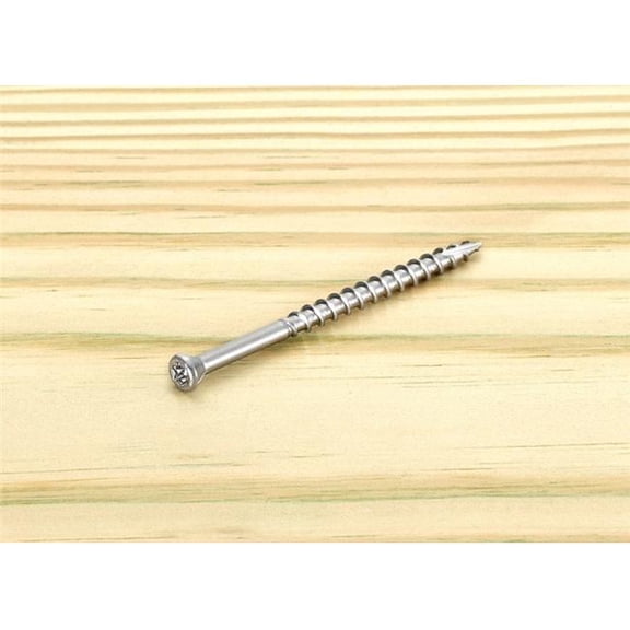 Starborn 5001470 No.8 x 2.5 in. Star Trim Head Stainless Steel Deck Screws, Pack of 2500
