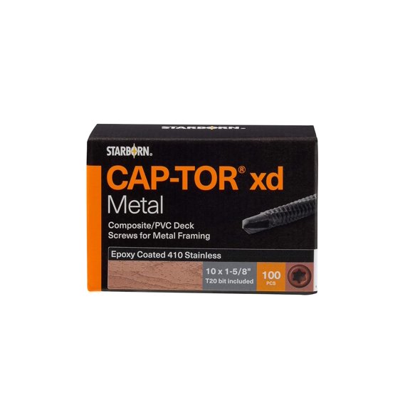 Starborn Cap-TOR xd Screws for Metal Framing in Dark Gray - 350 Count Pack of #10 X 1-5/8" Screws$$Hardware