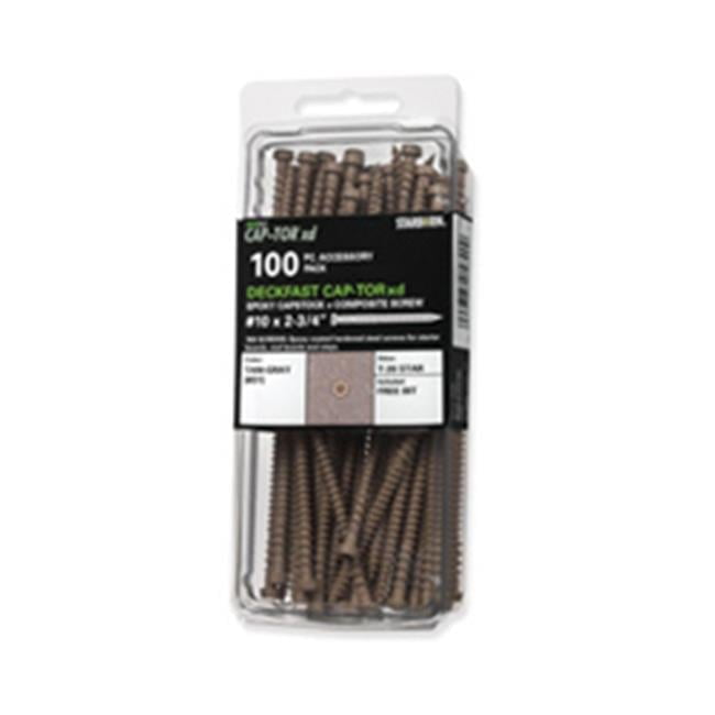 STARBORN CXD64L10275 Cap-Tor XD Deck Screws - 2.75", Sand Color, Epoxy Coated, Pack Of 100