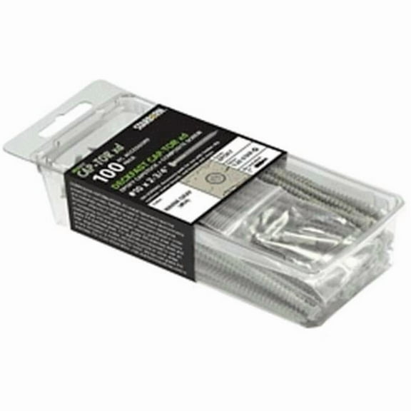 Starborn Industries CXD54L10275 2.75 in. Deckfast Cap-Tor XD Epoxy Coated Capstock & Composite Screws, Warm Gray - Pack of 100