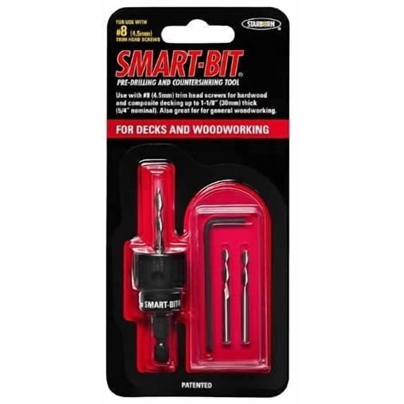 Starborn Industries Starborn BDA141 No.8 Trim Head Smart-Bit Pre-Drilling & Countersinking Tool (Single Pack)