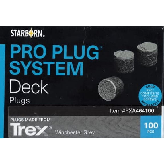 Starborn Pro Plug System Deck Pugs Trex Winchester Grey