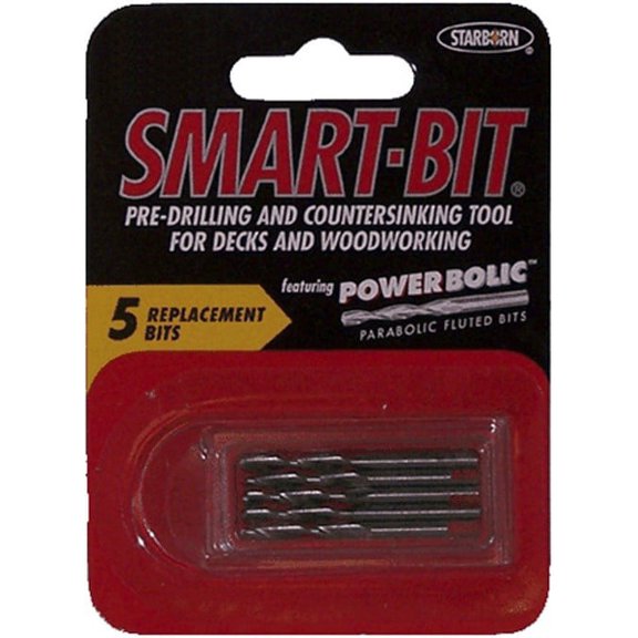 Starborn Smart-Bit BDA166 Replacement Bits for #10 Flat Pre-drilling and Countersinking Tool, 5-Pack