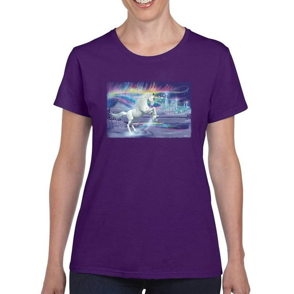 Starborn Unicorn T-Shirt Women -Anthony Chirstou Designs, Female Medium