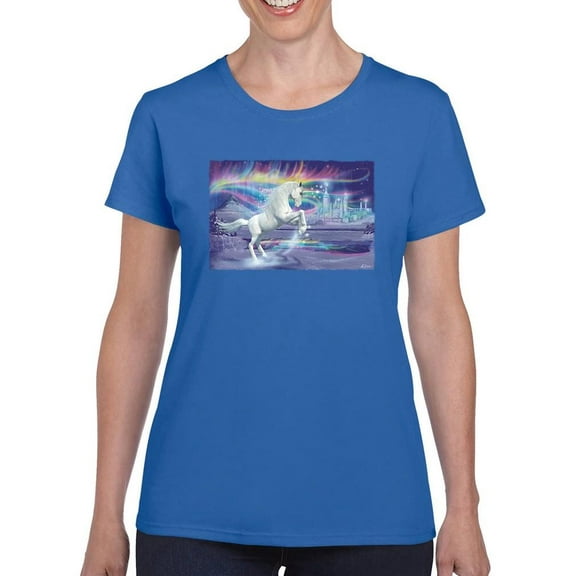 Starborn Unicorn T-Shirt Women -Anthony Chirstou Designs, Female x-Large