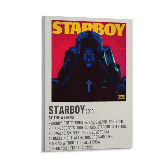 Starboys Poster Art Music Album Cover Canvas Wall Art Painting Picture Print Modern Artwork Wall Decor Room Aesthetic Gifts For Boys Bedroom Office