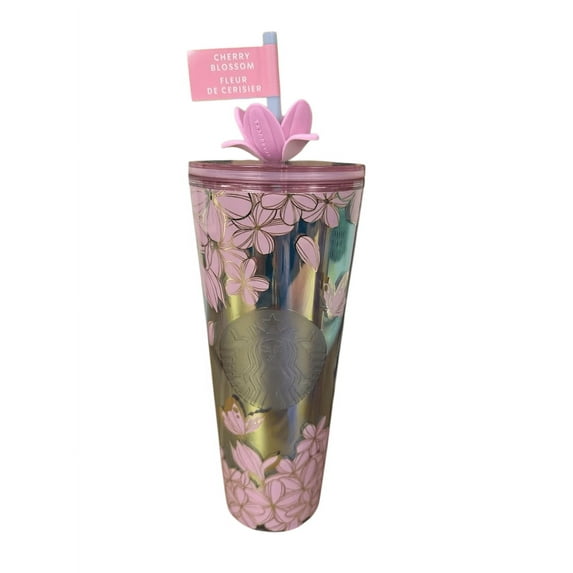 Starbuck 2025 Limited Edition Cherry Blossom Topper Cold Cup 24 oz