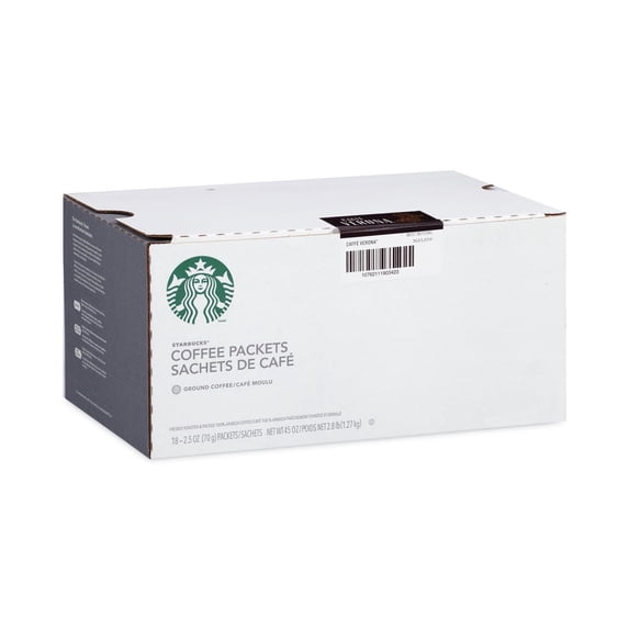 Starbucks Single Pot Caffe Verona Ground Coffee Portion Pack - Dark Cocoa - Dark/Bold - 2.5 oz Per Bag - 18 Packet - 18