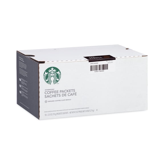Starbucks Single Pot Caffe Verona Ground Coffee Portion Pack - Dark Cocoa - Dark/Bold - 2.5 oz Per Bag - 18 Packet - 18