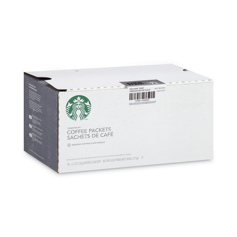 Starbucks Pike Place Roast Coffee, Subtly Flavored, 2.5oz
