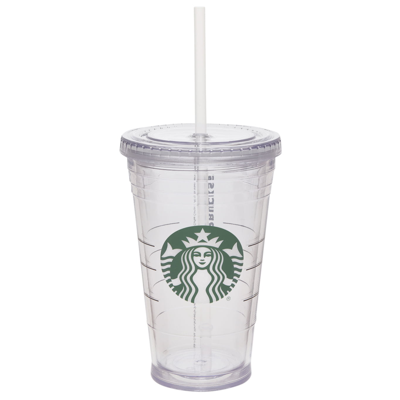 Custom Starbucks inspired reusable cold cup tumbler with straw