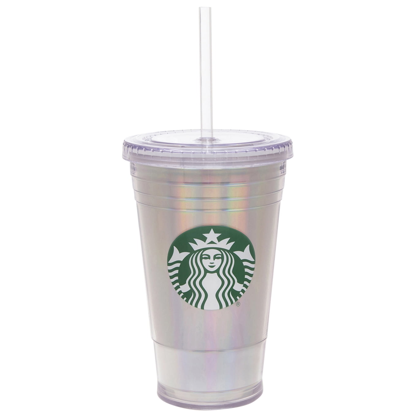 Starbucks 16oz/473ml Plastic Tumbler Reusable Clear Drinking Flat