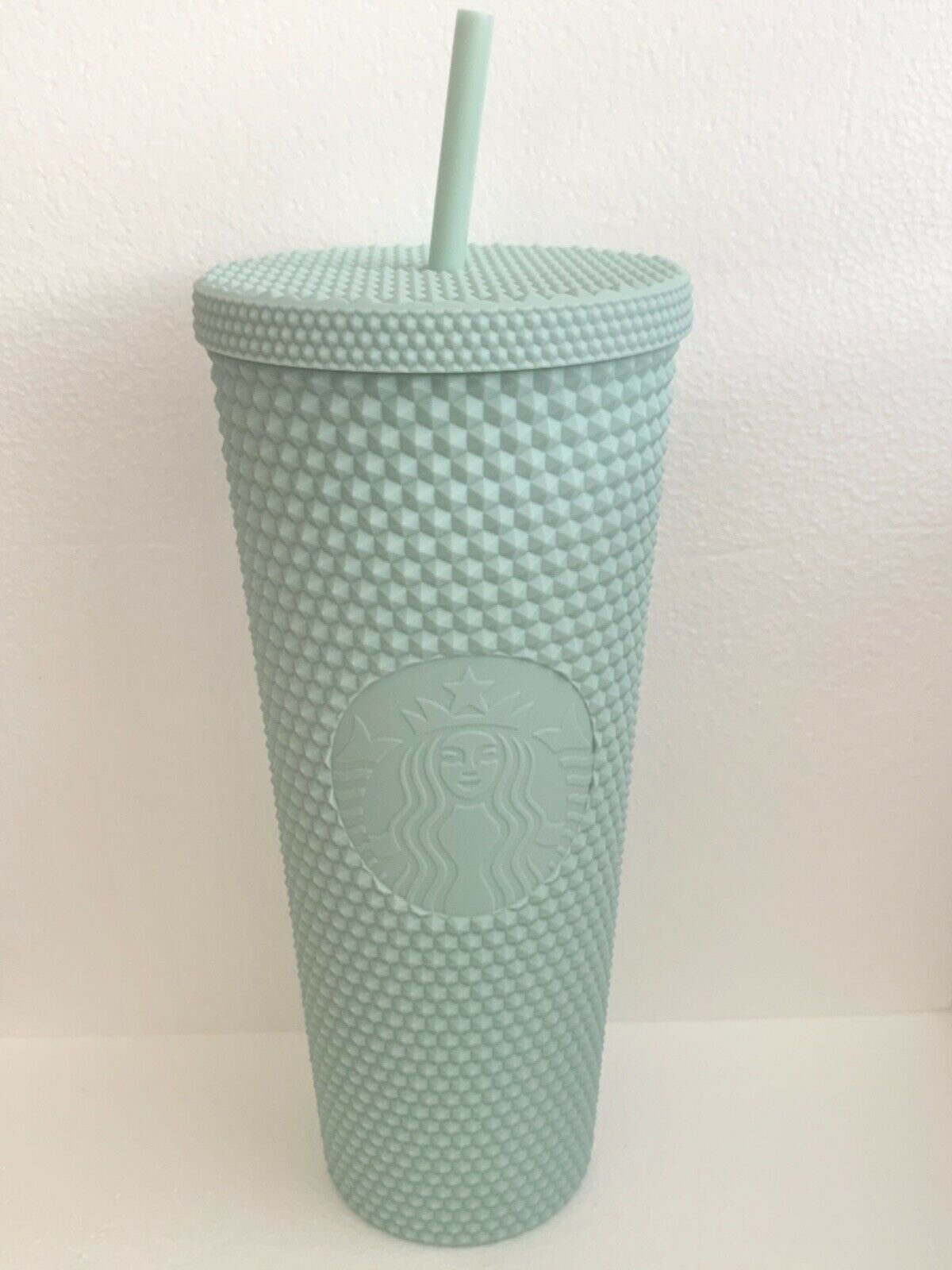 Starbucks 2021 Christmas Holiday Studded Matte Mint Green Tumbler Cold Cup,  Venti 24 oz 