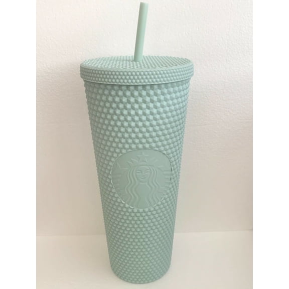 Starbucks 2021 Christmas Holiday Studded Matte Mint Green Tumbler Cold Cup, Venti 24 oz