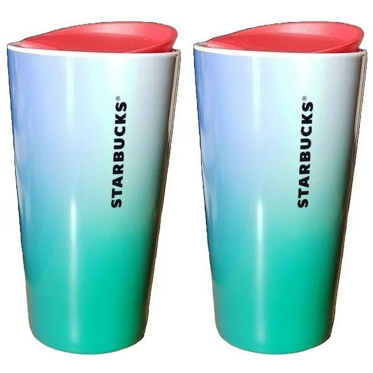 Starbucks 2022 Blue Green Ocean Gradient Travel Cup Ceramic