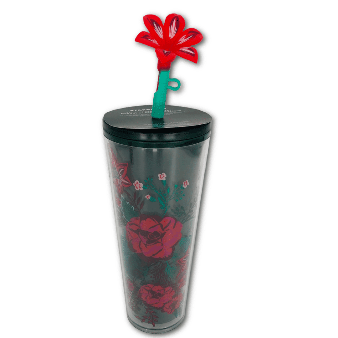 Strawberry Heart Straw Toppers set of 4 for Tumbler, Straw Cup – Starbucks  Accessories