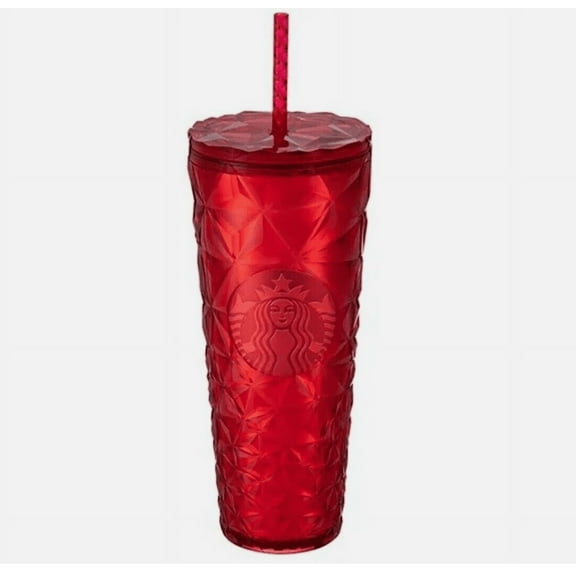 Starbucks Christmas Holidays Red Diamond Prism Crystal Venti 24oz Tumbler