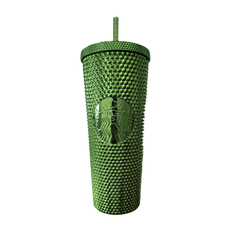 Starbucks Matte Dark Green Soft Touch Studded 16oz Tumbler Cold Cup ~ NWT