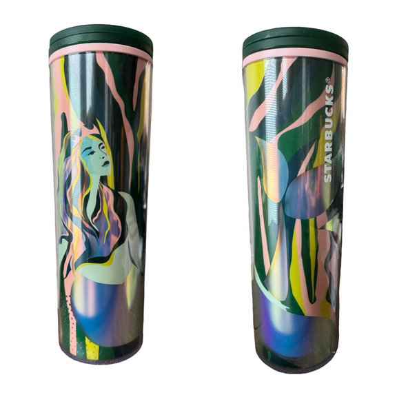 Starbucks 2024 Dichroic Mermaid Plastic Tumbler 16oz