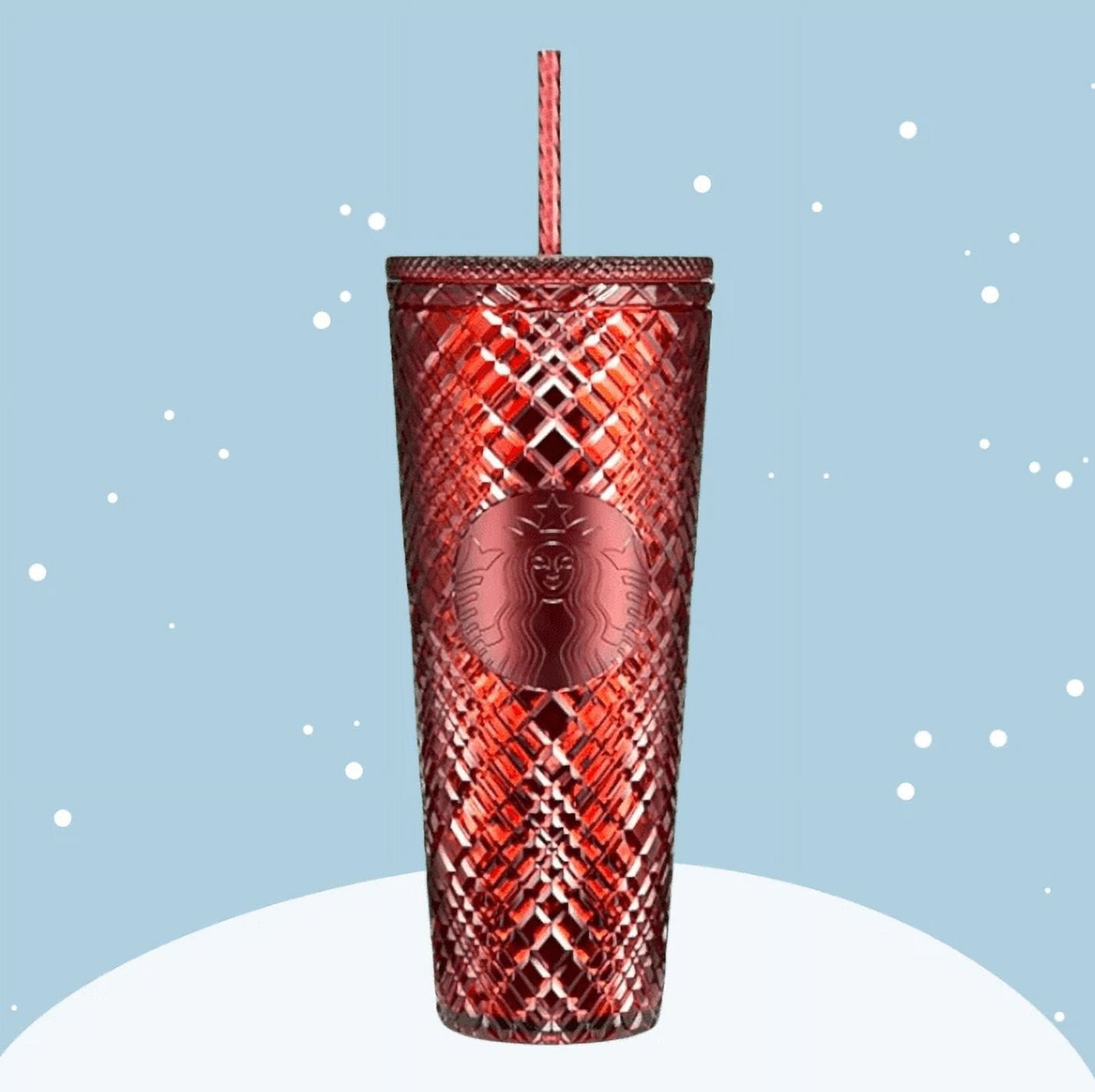 Free Shipping! Starbucks 2022 Venti 24oz Festive Jewel Holiday Tumbler with  Straw, Textured Cold Drink Cup (Burgundy Red) - Walmart.com - Walmart.com