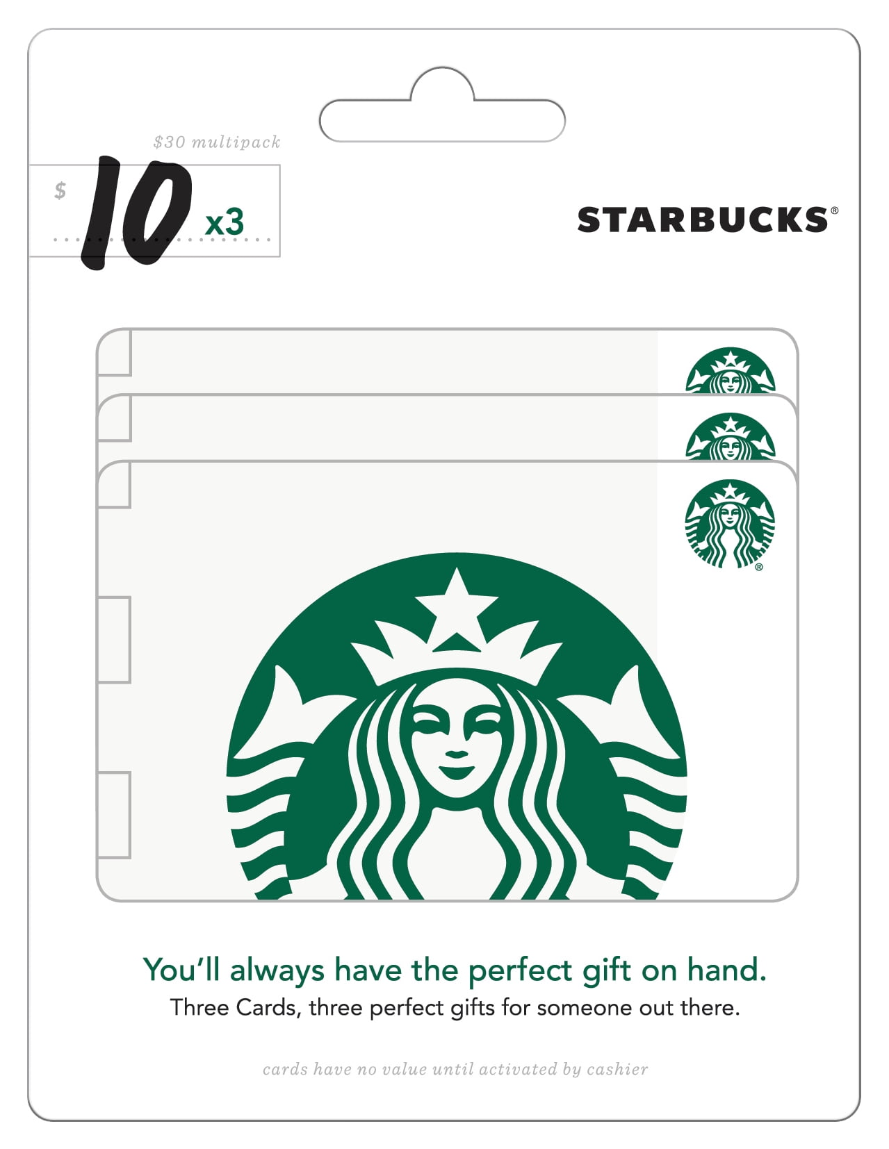 Starbucks 30 Multipack 3/10 Gift Cards