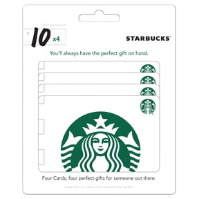 Starbucks $40MP (4x$10) Gift Card