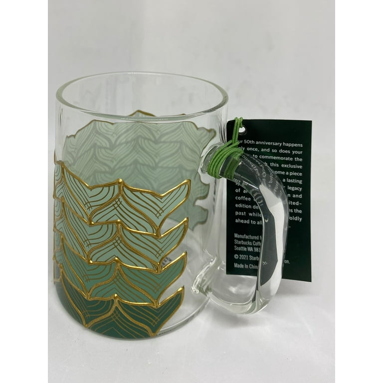 Starbucks 50th Anniversary Glass Sirens Tail Mug, 12oz