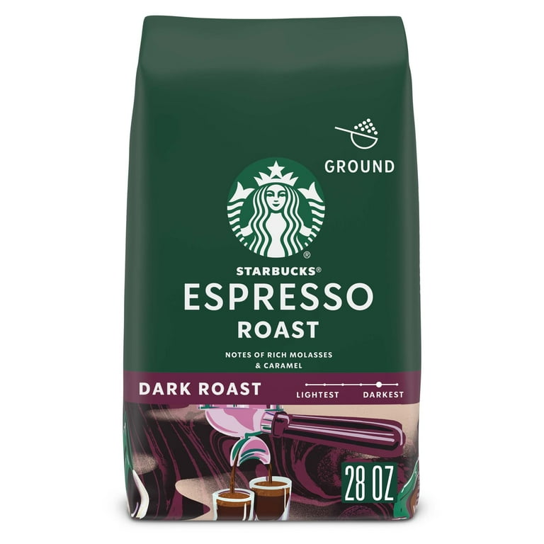 Starbucks Arabica Beans Espresso Roast, Dark Roast, Premium Ground