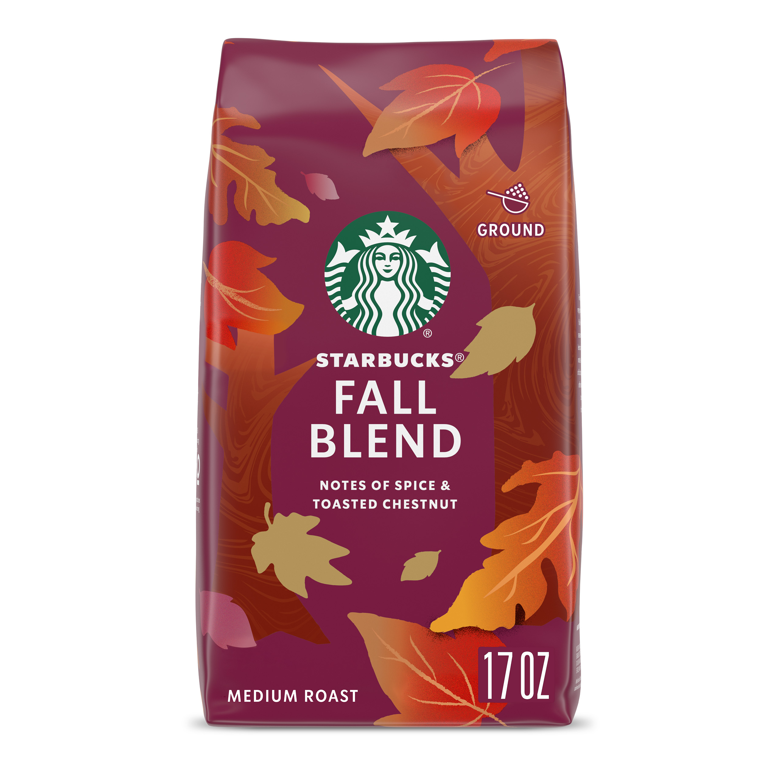 Starbucks Arabica Beans Fall Blend, Ground Medium Roast Coffee, 17 oz - image 1 of 10