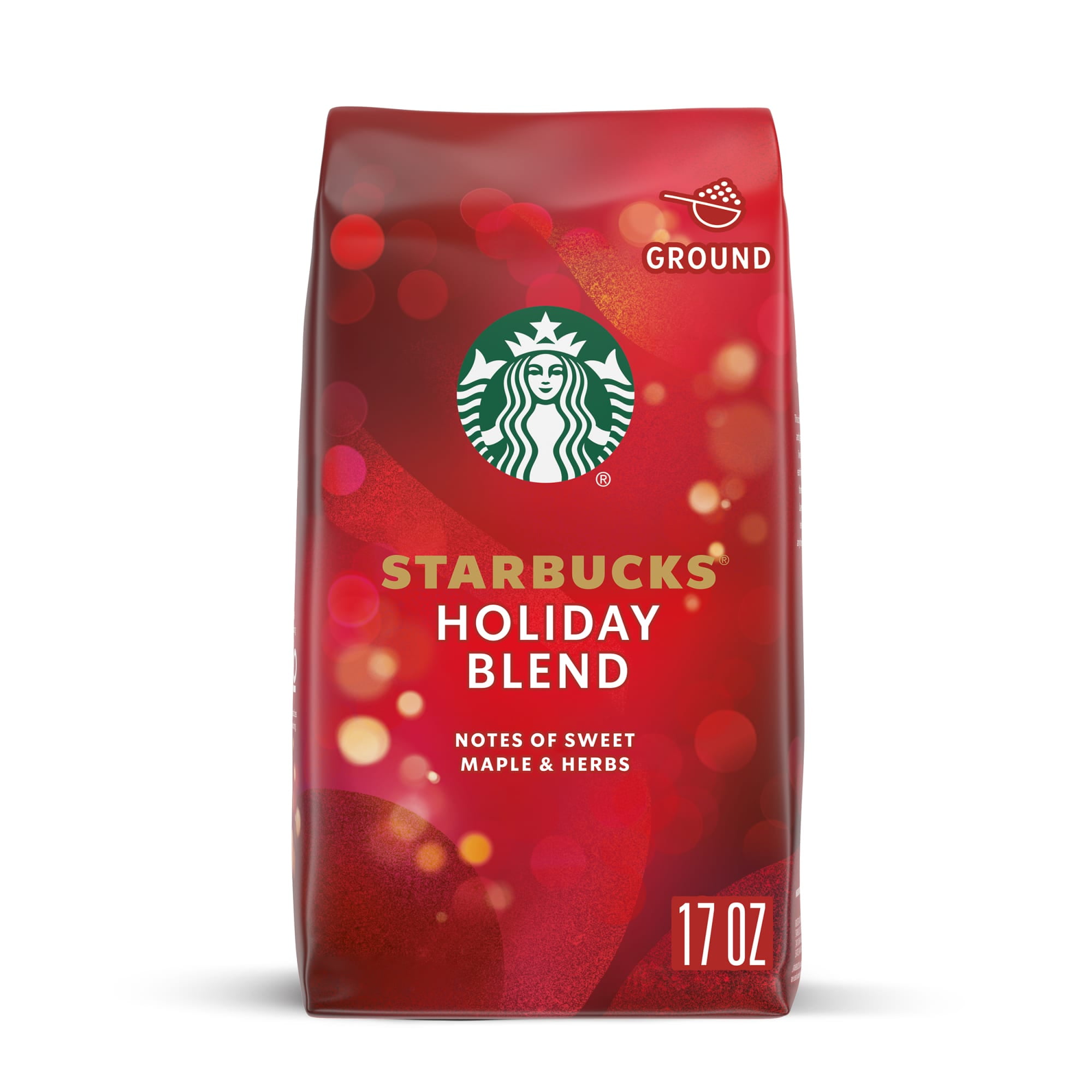 Starbucks Christmas Holiday Blend, Medium Roast Arabica Ground Coffee