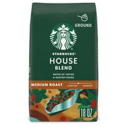 Starbucks House Blend, Ground Coffee, Medium Roast Hot or Iced Coffee, 18 oz