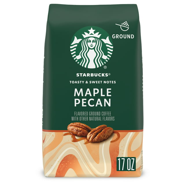 Starbucks Arabica Beans Maple Pecan, Light Roast, Ground Coffee, 17 oz