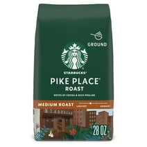 Starbucks Arabica Beans Pike Place Roast, Medium Roast Ground Coffee, 28 oz