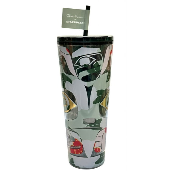 Starbucks Artist Collaboration Series Alison Bremner Winter 2024 Cold Tumbler with Straw, 24 Oz