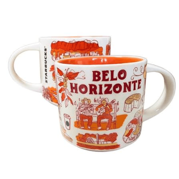 Starbucks Been There Series Belo Horizonte, Brazil 14oz Ceramic Coffee Mug
