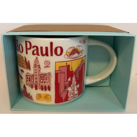 Starbucks Been There Series Collection Sao Paulo Brazil Ceramic Coffee Mug New