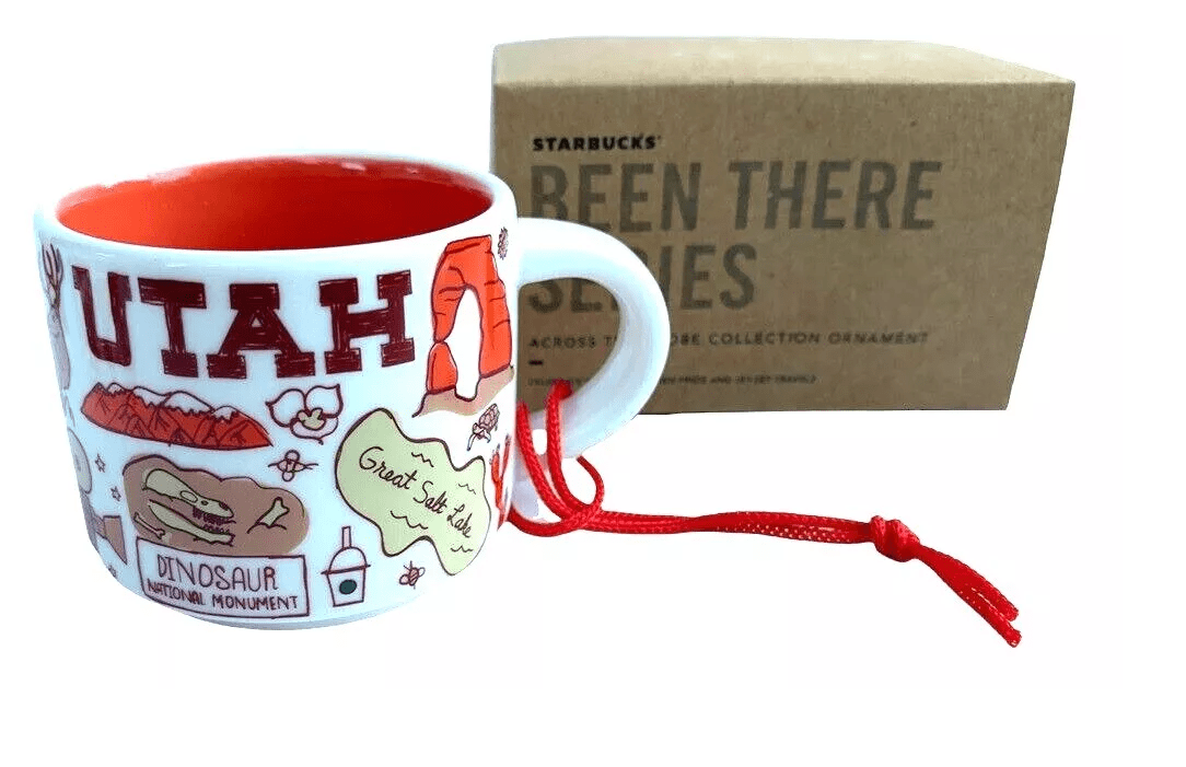 Starbucks Been There Series UTAH Mini Coffee Cup 2oz Ornament Demitasse  Demi Cup