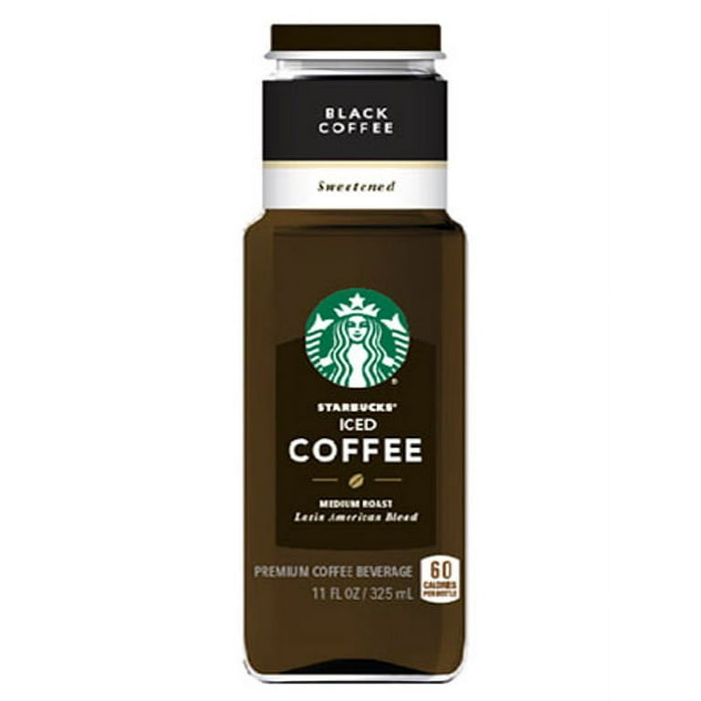 Starbucks + Cold Brew Coffee, Black Unsweetened, 11 oz Glass Bottles, 6  Count