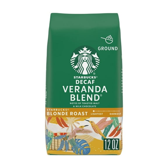 Starbucks Blonde Roast Ground Coffee Veranda Blend 12 oz (Pack of 4)