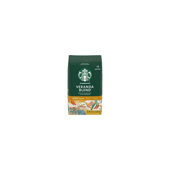 Starbucks Blonde Roast Ground Coffee, Veranda Blend, 18 oz (Pack of 12)