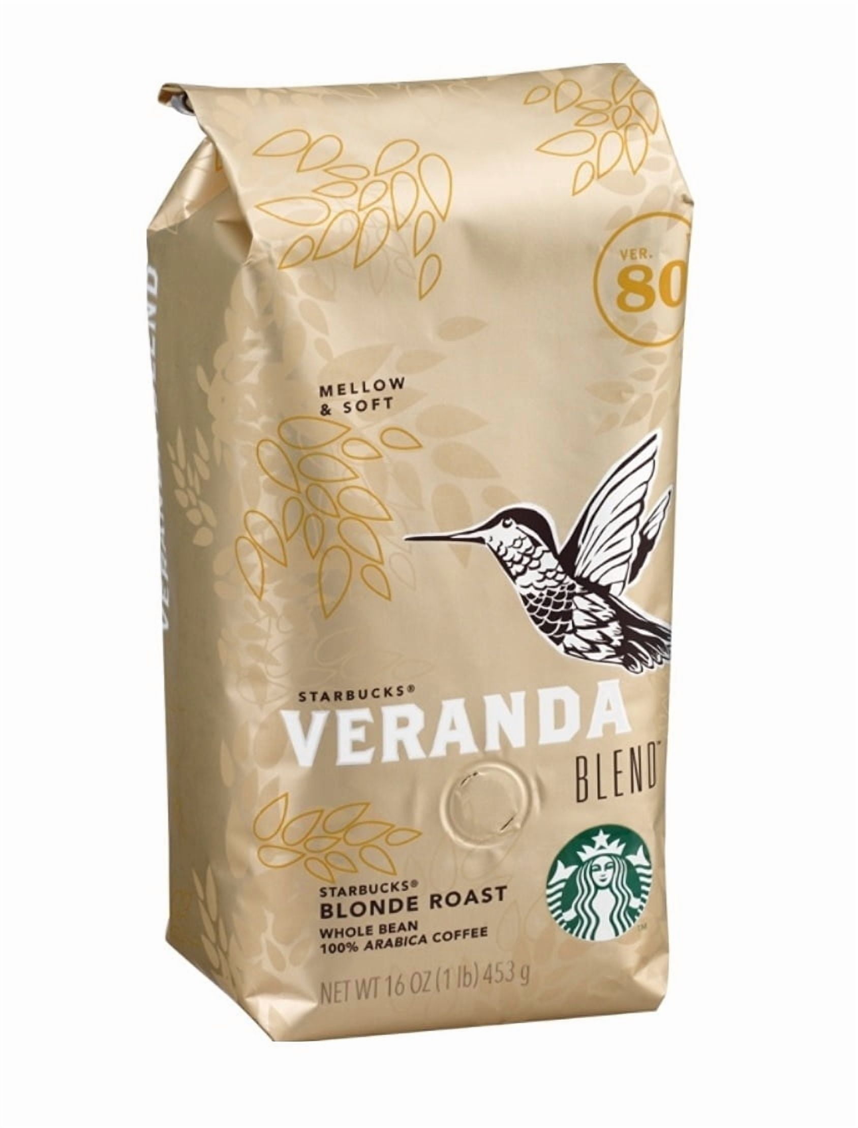 Starbucks Blonde Veranda Blend Whole Bean Coffee 16 oz Bag - Single Pack
